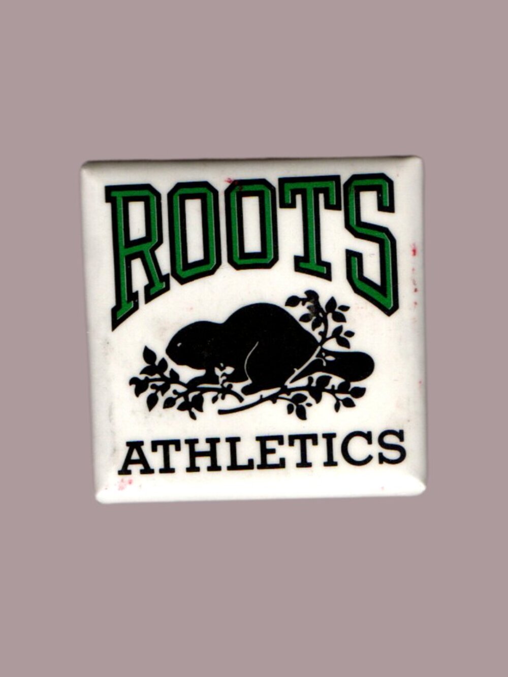 Roots Athletic 1.5" Square Canadian Fashion Brand Button